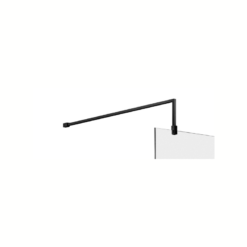 Black Square Fixed Wet Room Support Arm