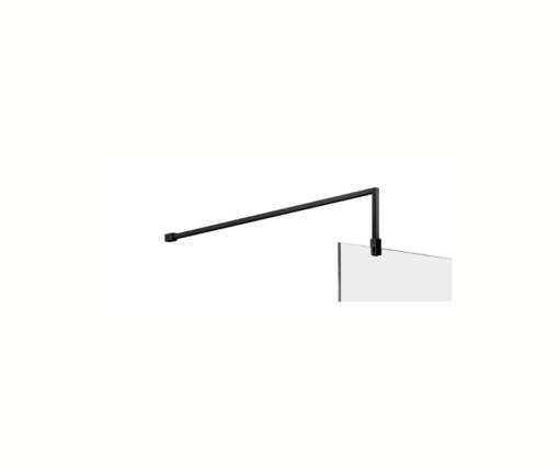 Black Square Fixed Wet Room Support Arm