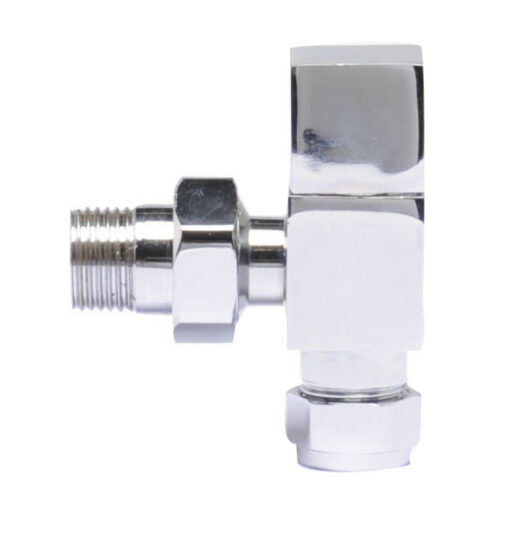 Pure Square Radiator Angled Valvesgled) Valves5 MM DEPTH: 65 MM FINISH: CHROME