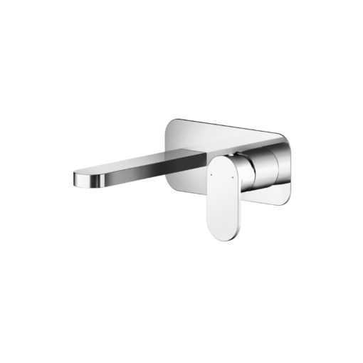 Binsey Wall Mounted 2 Tap Hole Basin Mixer With Plate