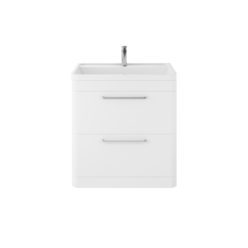 Hudson Reed Solar Floor Standing 800mm 2 Drawer Vanity Unit Pure White