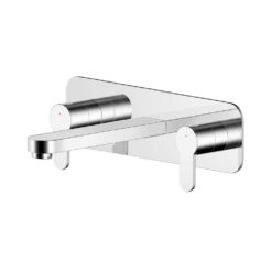 Arvan Wall Mounted 3 Tap Hole Basin Mixer With Plate