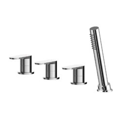 Binsey Deck Mounted 4 Tap Hole Bath Shower Mixer No Spout