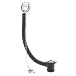 Retainer Bath Waste with Overflow Plug & Link Chain - Baths up to 20mm thick