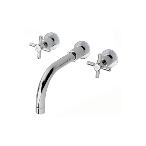 Tec Crosshead Wall Mounted Basin Mixer