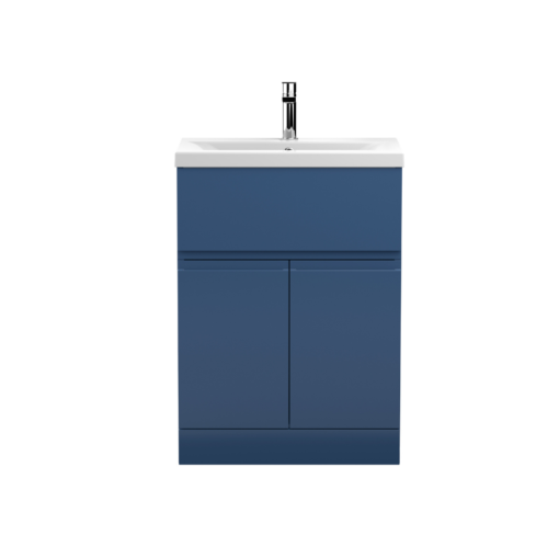 Hudson Reed Urban Floor Standing 600 Vanity Blue (2 Door & 1 Drawer)