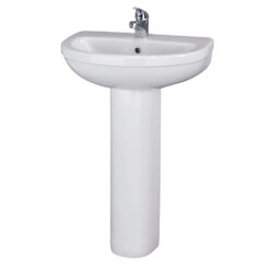 Ivo 550mm 1 Tap Hole Basin and Pedestal