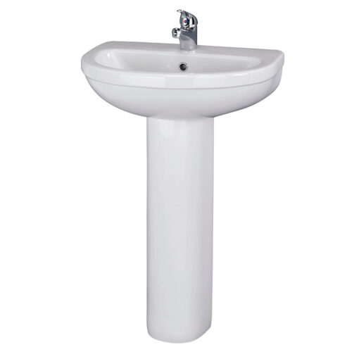 Ivo 550mm 1 Tap Hole Basin and Pedestal