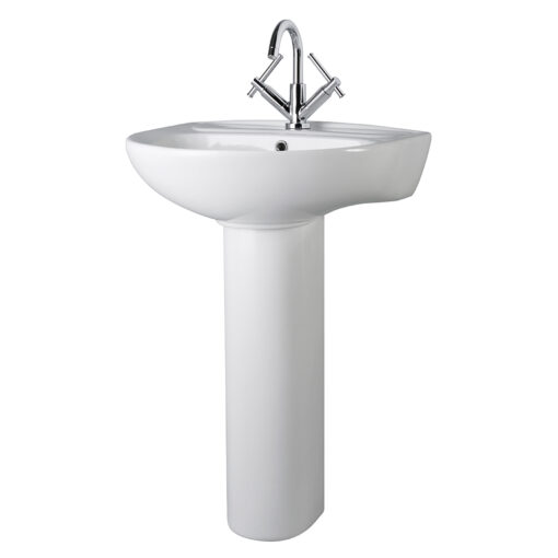 Melbourne 550mm 1 Tap Hole Basin and Pedestal