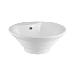 White Round Ceramic vessel