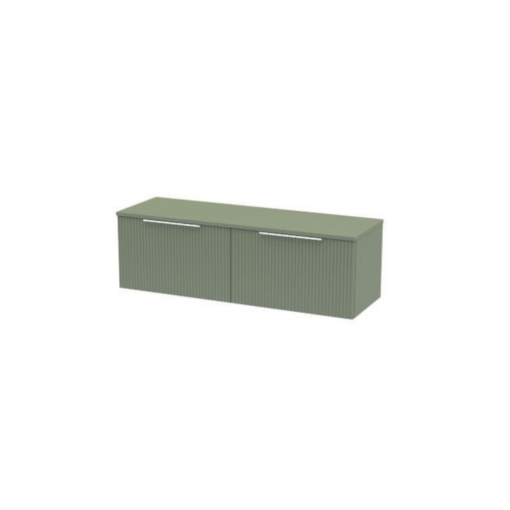 Hudson Reed Fluted 2 Drawer Wall Hung 1200mm Vanity Unit - Image 2