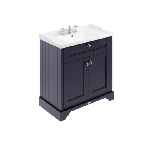 Old London 800mm Ceramic Vanity Unit Twilight Blue