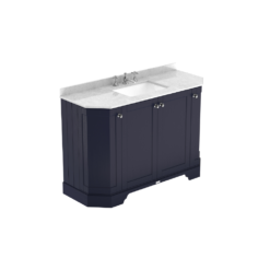 Hudson Reed Old London 1200mm Angled Marble Top Vanity Unit Twilight Blue