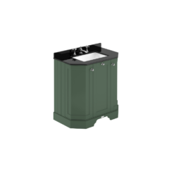 Hudson Reed Old London 750mm Angled Marble Top Vanity Unit Hunter Green