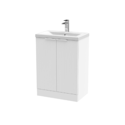 Hudson Reed Fluted Floor Standing 500mm /600mm Vanity White