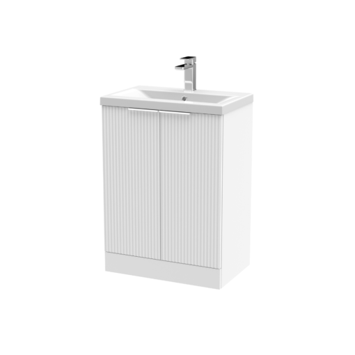 Hudson Reed Fluted Floor Standing 500mm /600mm Vanity White