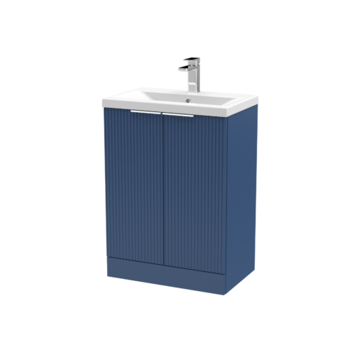 Hudson Reed Fluted 1 Floor Standing 500mm /600mm Vanity Blue