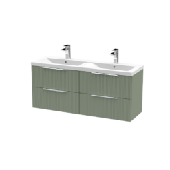 Hudson Reed Fluted 2 Drawer Wall Hung 1200mm Vanity Unit