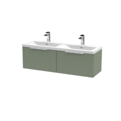 Hudson Reed Fluted 1 Drawer Wall Hung 1200mm Vanity Unit