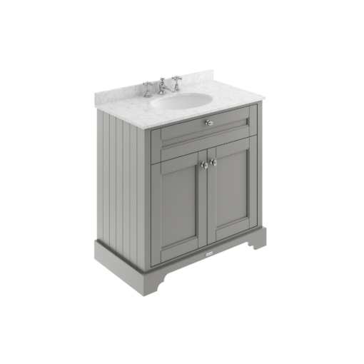 Old London 800mm Marble Top Vanity Unit Storm Grey