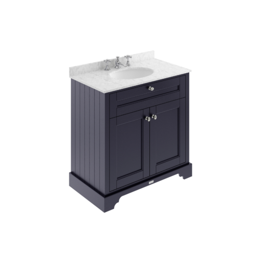 Old London 800mm Marble Top Vanity Unit Twilight Blue