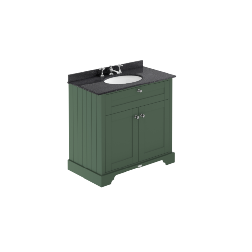 Old London 800mm Marble Top Vanity Unit Hunter Green