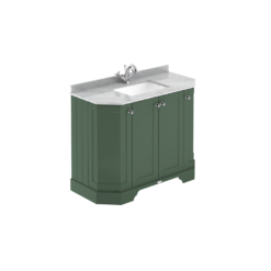 Hudson Reed Old London 1000mm Angled Marble tap Vanity Unit Hunter Green