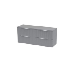 grey 4 drawer fluted