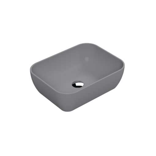 Luxe Rectangular Vessel Basin Matt Grey NBV358