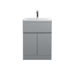 Hudson Reed Urban Floor Standing 600 Vanity Grey (2 Door & 1 Drawer)