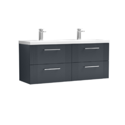 Nuie Deco 1200mm 4 Drawer Wall Hung Vanity Anthracite