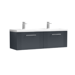 Nuie Deco 1200mm 2 Drawer Wall Hung Vanity Anthracite