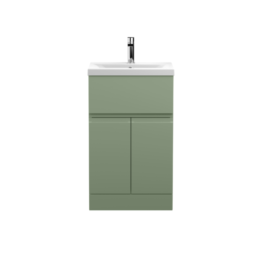 Hudson Reed Urban Floor Standing 500 Vanity Green (2 Door & 1 Drawer)