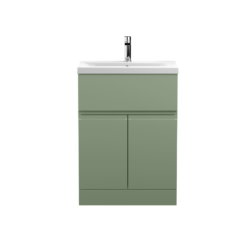 Hudson Reed Urban Floor Standing 600 Vanity Green (2 Door & 1 Drawer)