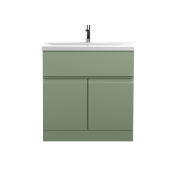 Hudson Reed Urban Floor Standing 800 Vanity Green (2 Door & 1 Drawer)