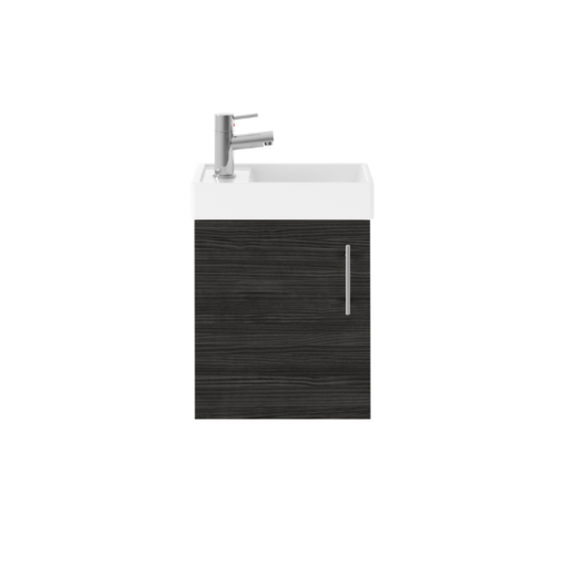 Nuie Vault 400mm Compact Wall Hung Vanity Hacienda Black