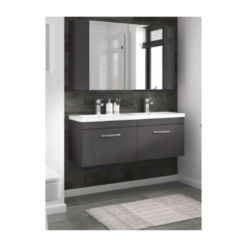 Athena Grey 1200 2 Drawer Wall Hung Vanity