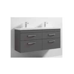 Athena Grey 4 Drawer Wall Hung Vanity