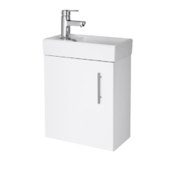 Nuie Vault 400mm Compact Wall Hung Vanity White