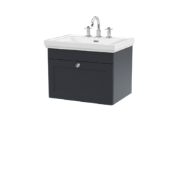 Classique 600mm Wall Hung Vanity Unit Satin Anthracite
