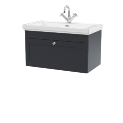 Classique 800mm Wall Hung Vanity Unit Satin Anthracite