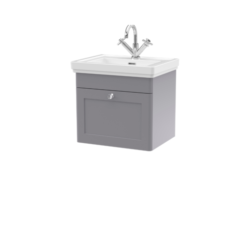 Classique 500mm Wall Hung Vanity Unit Satin Grey