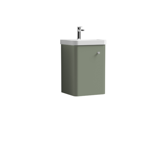 Nuie Core 400mm Wall Hung Unit Satin Green