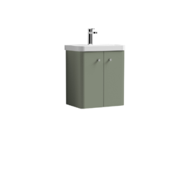 Nuie Core 500mm Wall Hung Vanity Unit Satin Green