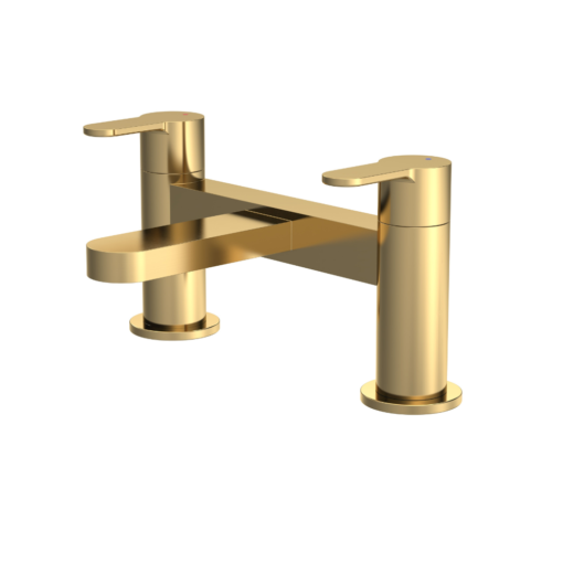 Arvan Brushed Brass Deck Mounted Bath Filler