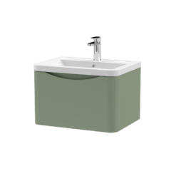 Lunar 600mm Green Wall Hung Vanity