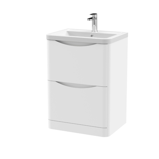 Lunar 600mm White Vanity