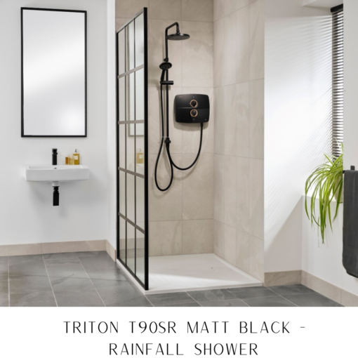 Triton T90SR DuElec Pumped Electric Shower - Black