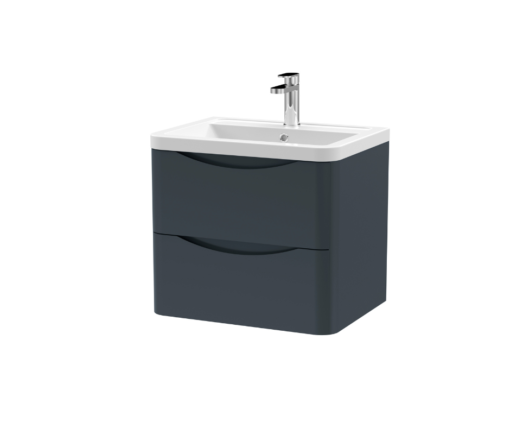 Lunar 600mm Anthracite Vanity Unit Wall Hung Vanity