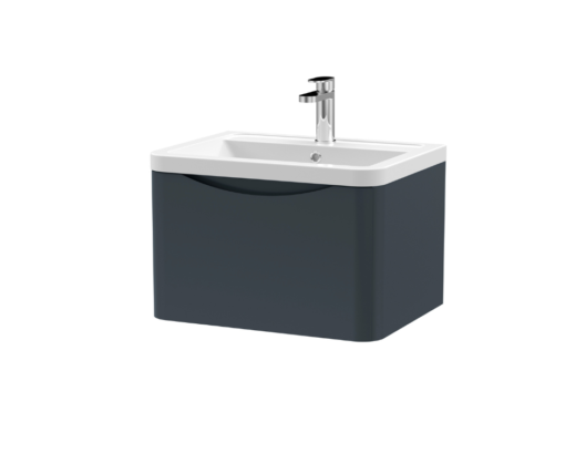 Lunar 600mm Anthracite Vanity Unit Wall Hung Vanity